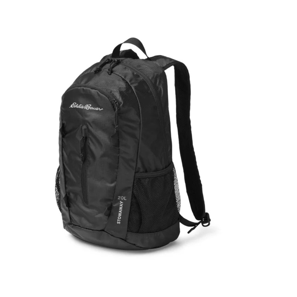 Eddie Bauer Stowaway 20L Self Packing Daypack Travel Backpack - Black EUC